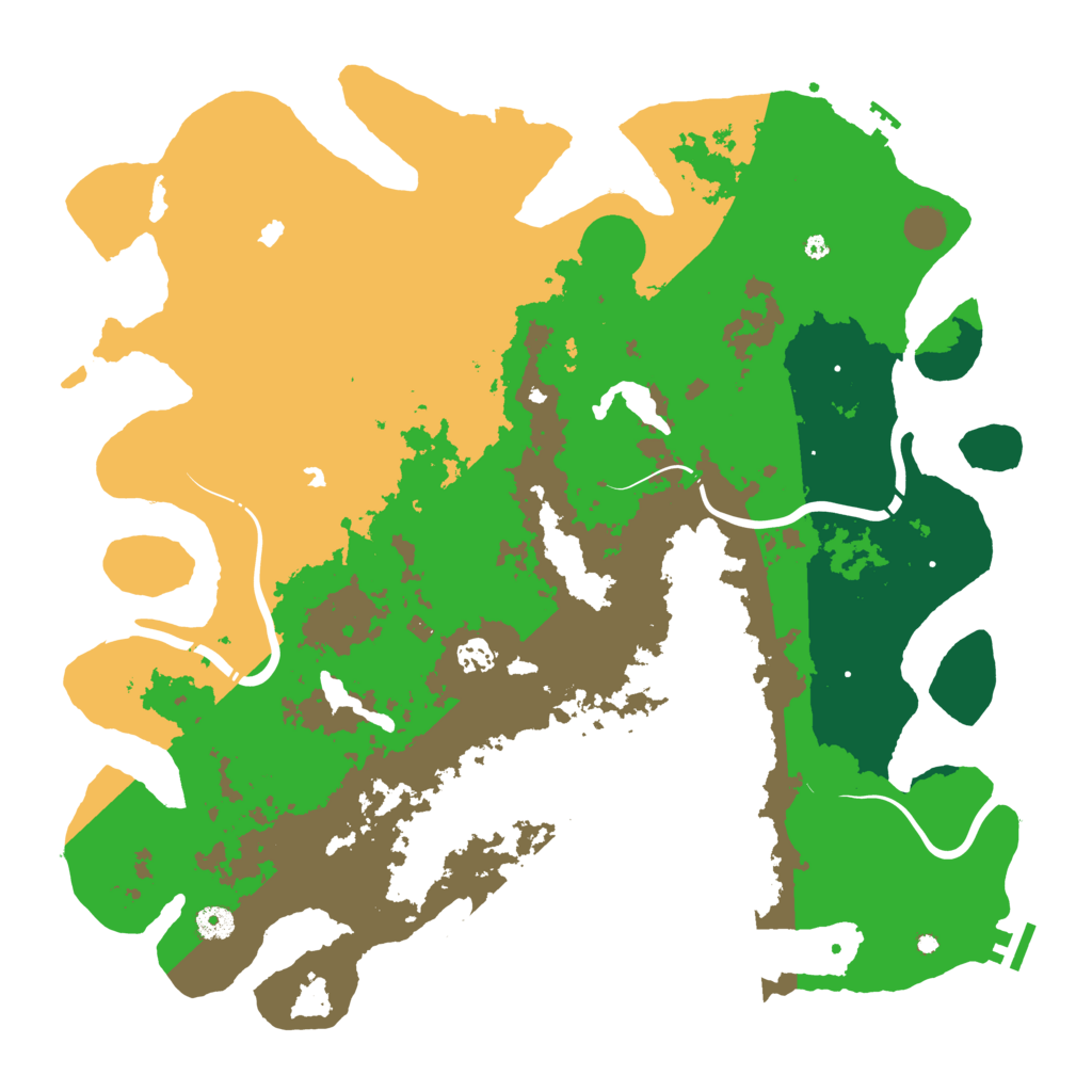Biome Rust Map: Procedural Map, Size: 4500, Seed: 1999215868