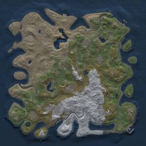 Thumbnail Rust Map: Procedural Map, Size: 4500, Seed: 1999215868, 16 Monuments