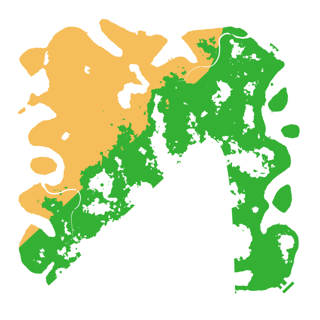 Biome Rust Map: Procedural Map, Size: 4500, Seed: 1999215868