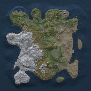 Thumbnail Rust Map: Procedural Map, Size: 3000, Seed: 1755344223, 14 Monuments