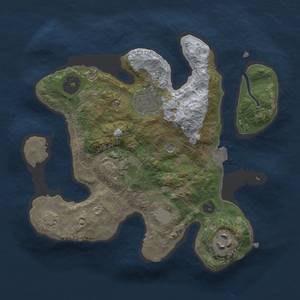 Thumbnail Rust Map: Procedural Map, Size: 2500, Seed: 628592, 8 Monuments