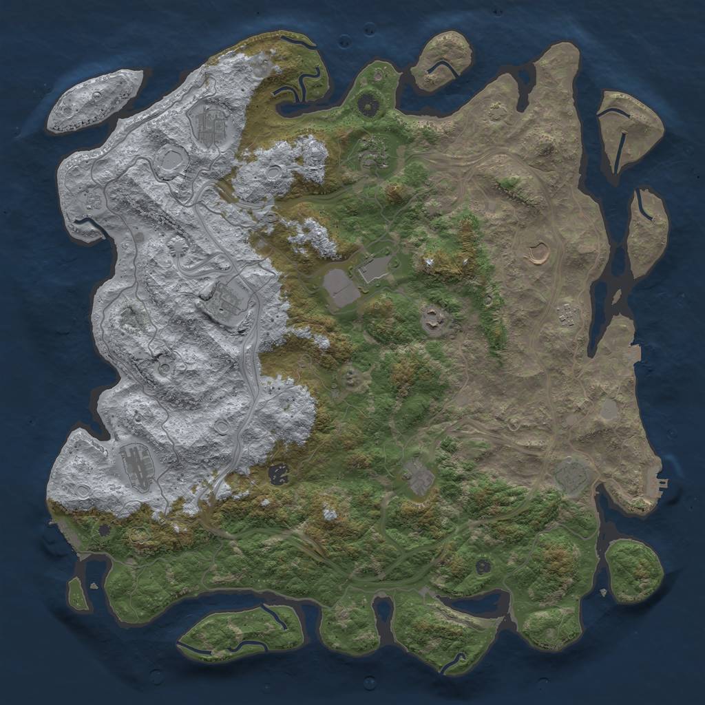 Rust Map: Procedural Map, Size: 4799, Seed: 1204072556, 19 Monuments