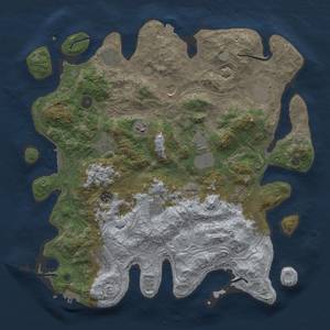 Thumbnail Rust Map: Procedural Map, Size: 4250, Seed: 831898680, 19 Monuments