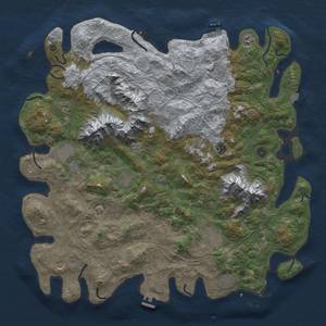 Thumbnail Rust Map: Procedural Map, Size: 5000, Seed: 63697141, 19 Monuments