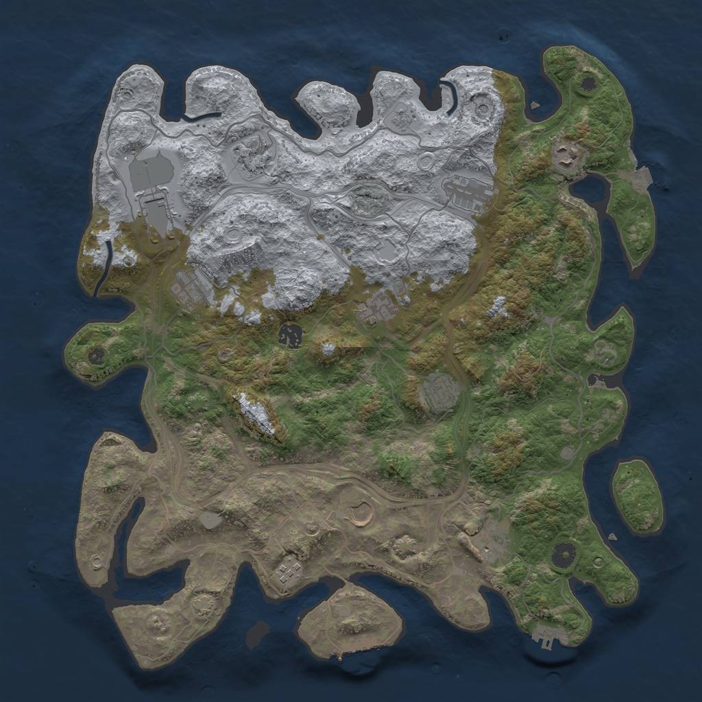 Rust Map: Procedural Map, Size: 4250, Seed: 189912643, 19 Monuments