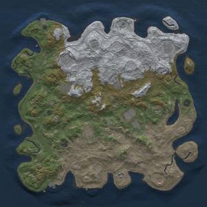 Thumbnail Rust Map: Procedural Map, Size: 4500, Seed: 1996919511, 19 Monuments