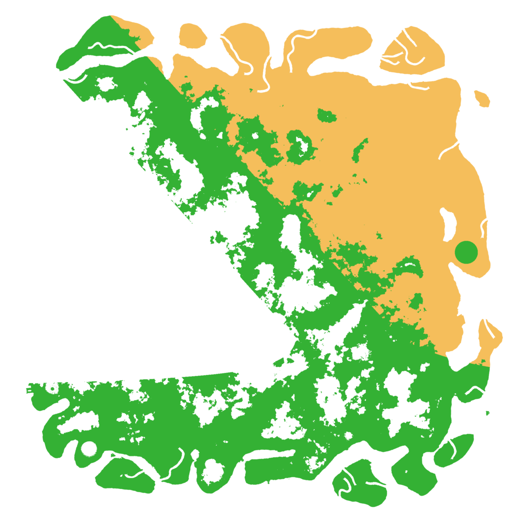 Biome Rust Map: Procedural Map, Size: 6000, Seed: 1611763882