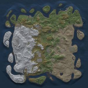Thumbnail Rust Map: Procedural Map, Size: 4500, Seed: 92012024, 19 Monuments