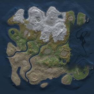 Thumbnail Rust Map: Procedural Map, Size: 3700, Seed: 857880113, 14 Monuments