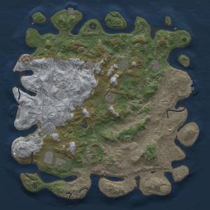 Thumbnail Rust Map: Procedural Map, Size: 4500, Seed: 1182954187, 19 Monuments