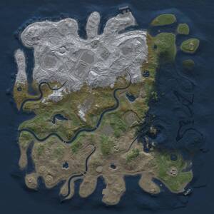 Thumbnail Rust Map: Procedural Map, Size: 4500, Seed: 1022024, 16 Monuments