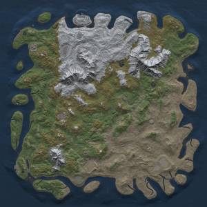 Thumbnail Rust Map: Procedural Map, Size: 6000, Seed: 48654303, 19 Monuments