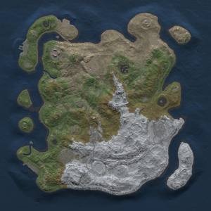 Thumbnail Rust Map: Procedural Map, Size: 3300, Seed: 509770615, 15 Monuments