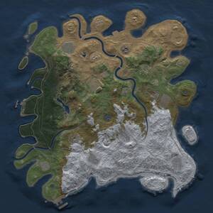 Thumbnail Rust Map: Procedural Map, Size: 4250, Seed: 2072118557, 17 Monuments