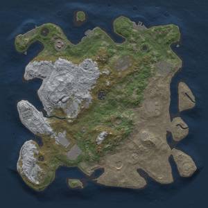 Thumbnail Rust Map: Procedural Map, Size: 3600, Seed: 123125234, 18 Monuments