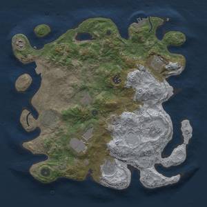 Thumbnail Rust Map: Procedural Map, Size: 3500, Seed: 545374790, 15 Monuments