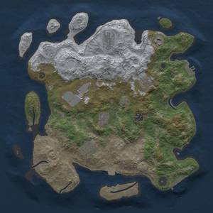 Thumbnail Rust Map: Procedural Map, Size: 3500, Seed: 717411470, 16 Monuments