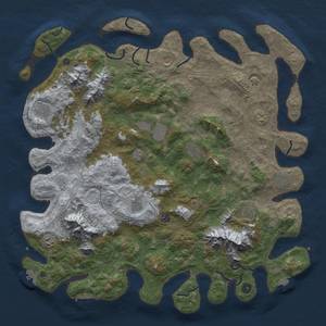 Thumbnail Rust Map: Procedural Map, Size: 5000, Seed: 1233755993, 19 Monuments