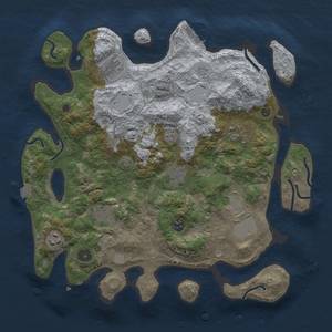 Thumbnail Rust Map: Procedural Map, Size: 3700, Seed: 374738045, 15 Monuments