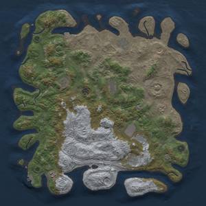 Thumbnail Rust Map: Procedural Map, Size: 4500, Seed: 1806733773, 18 Monuments