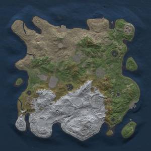 Thumbnail Rust Map: Procedural Map, Size: 3500, Seed: 768271801, 15 Monuments