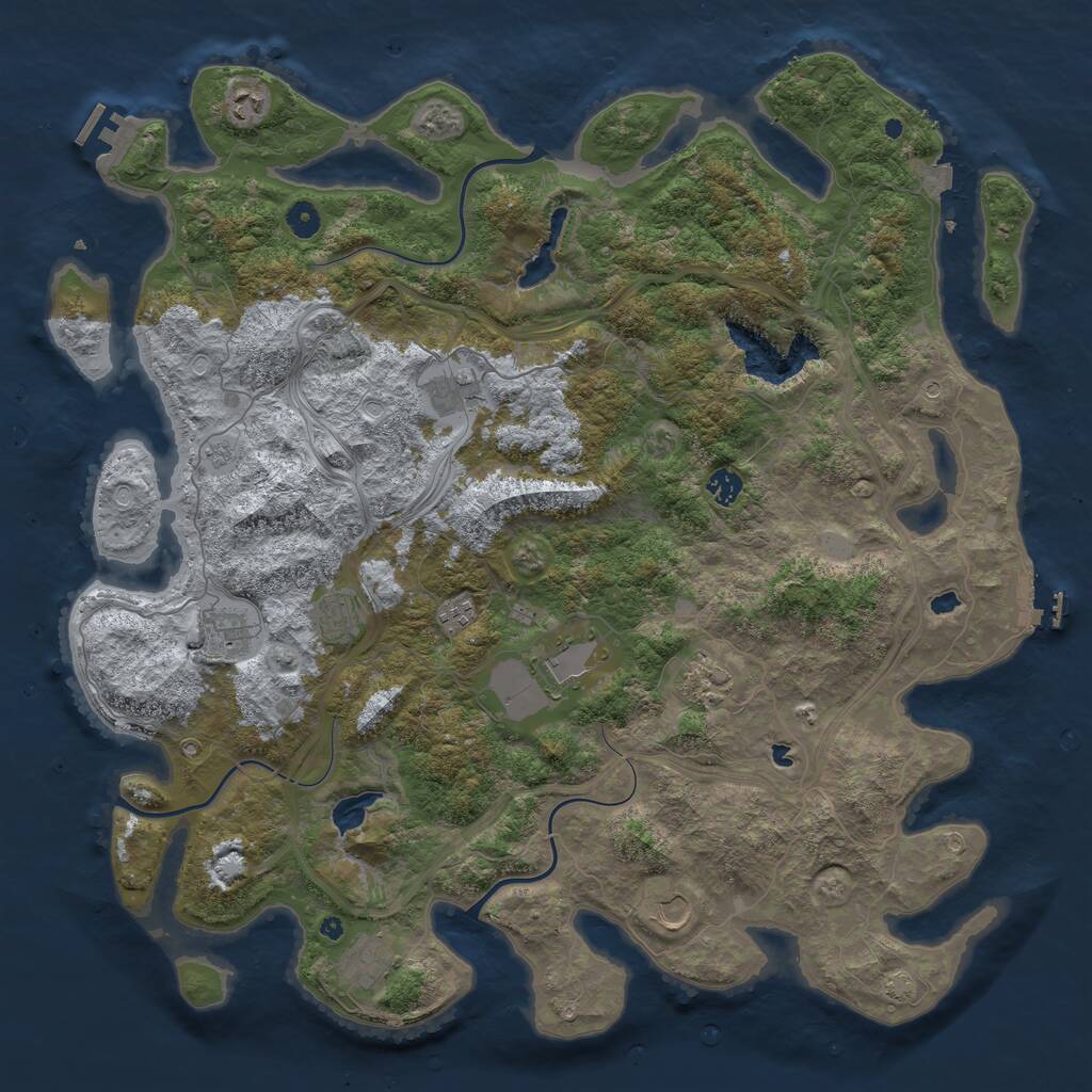 Rust Map: Procedural Map, Size: 4750, Seed: 1527859014, 16 Monuments