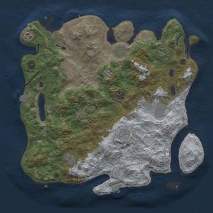 Thumbnail Rust Map: Procedural Map, Size: 3900, Seed: 111, 17 Monuments