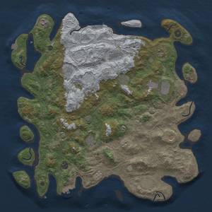 Thumbnail Rust Map: Procedural Map, Size: 4500, Seed: 387941715, 19 Monuments