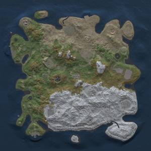 Thumbnail Rust Map: Procedural Map, Size: 4000, Seed: 2082730274, 19 Monuments