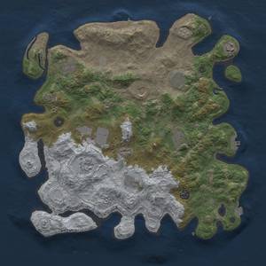 Thumbnail Rust Map: Procedural Map, Size: 4000, Seed: 1702459663, 18 Monuments