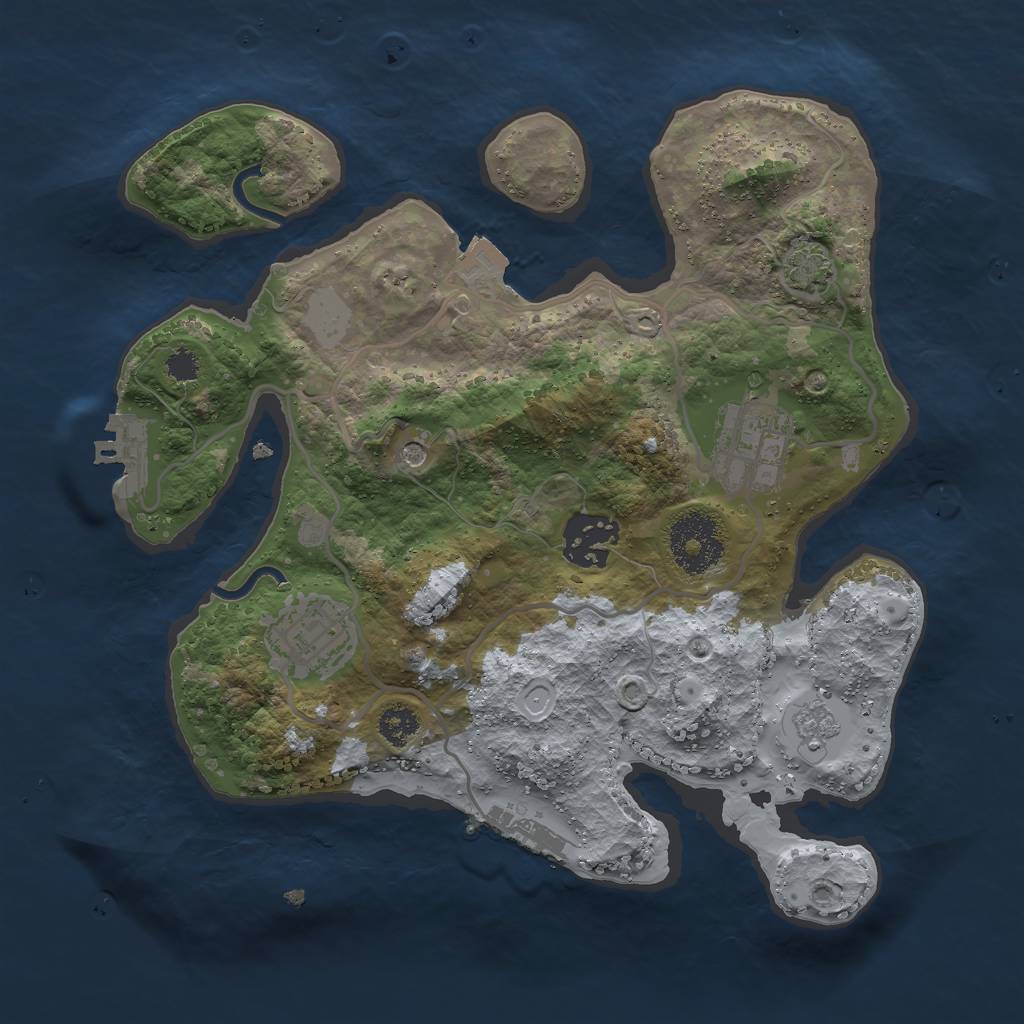 Rust Map: Procedural Map, Size: 2700, Seed: 47228485, 11 Monuments