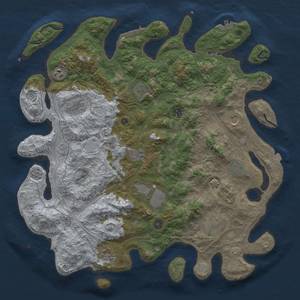 Thumbnail Rust Map: Procedural Map, Size: 4500, Seed: 1543150637, 19 Monuments