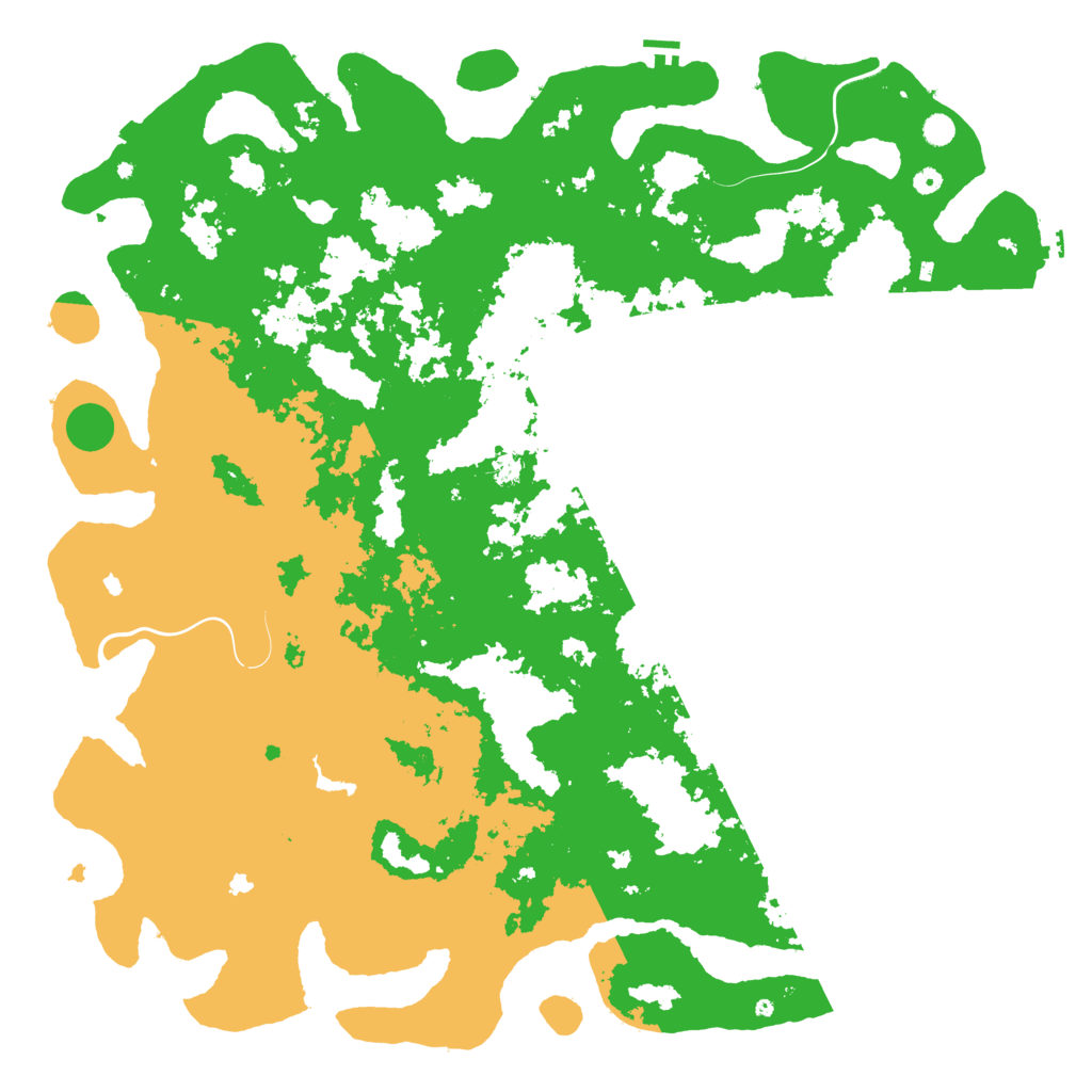 Biome Rust Map: Procedural Map, Size: 6000, Seed: 80557585