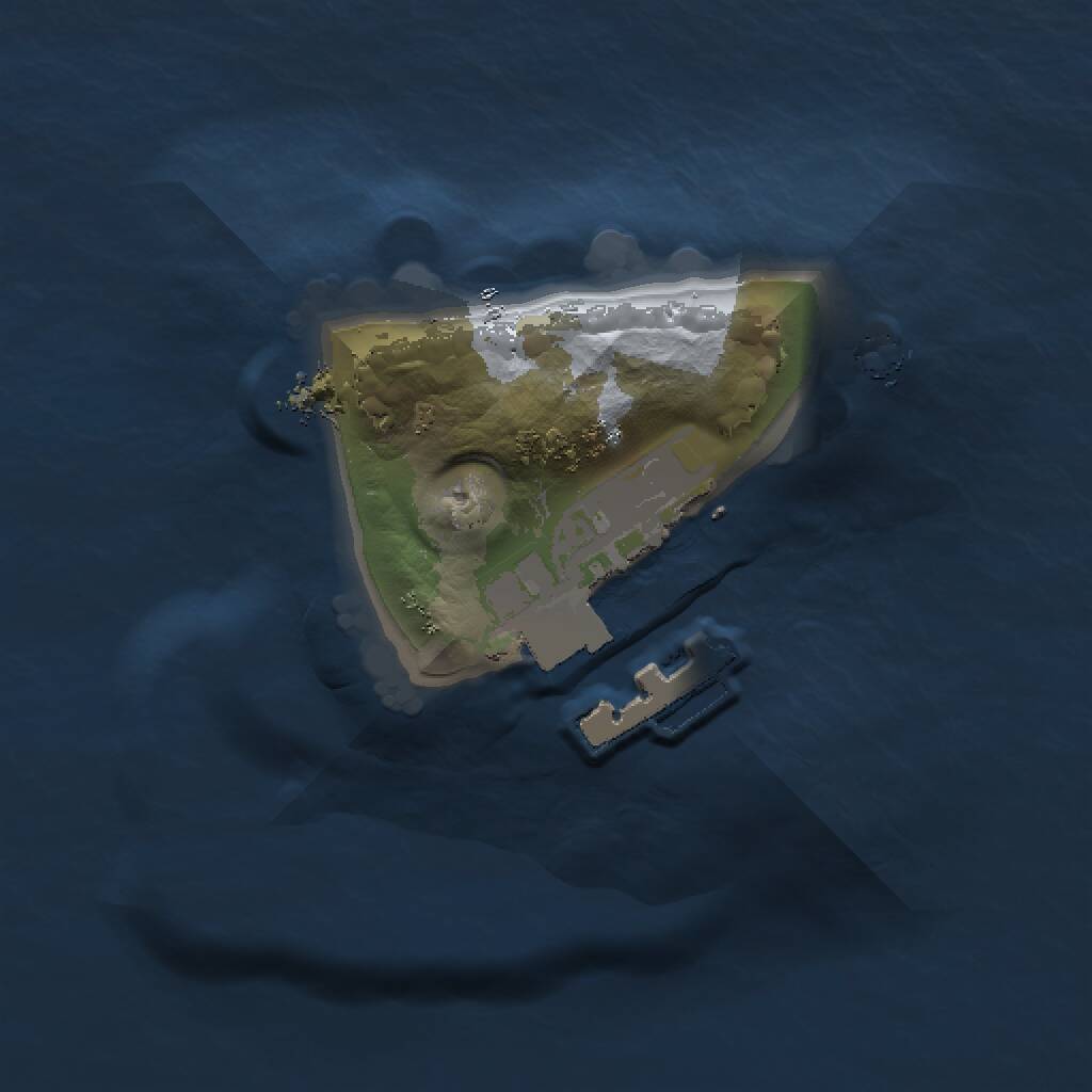 Rust Map: Procedural Map, Size: 1000, Seed: 2083810366, 2 Monuments