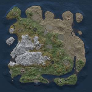 Thumbnail Rust Map: Procedural Map, Size: 3700, Seed: 1894343871, 19 Monuments