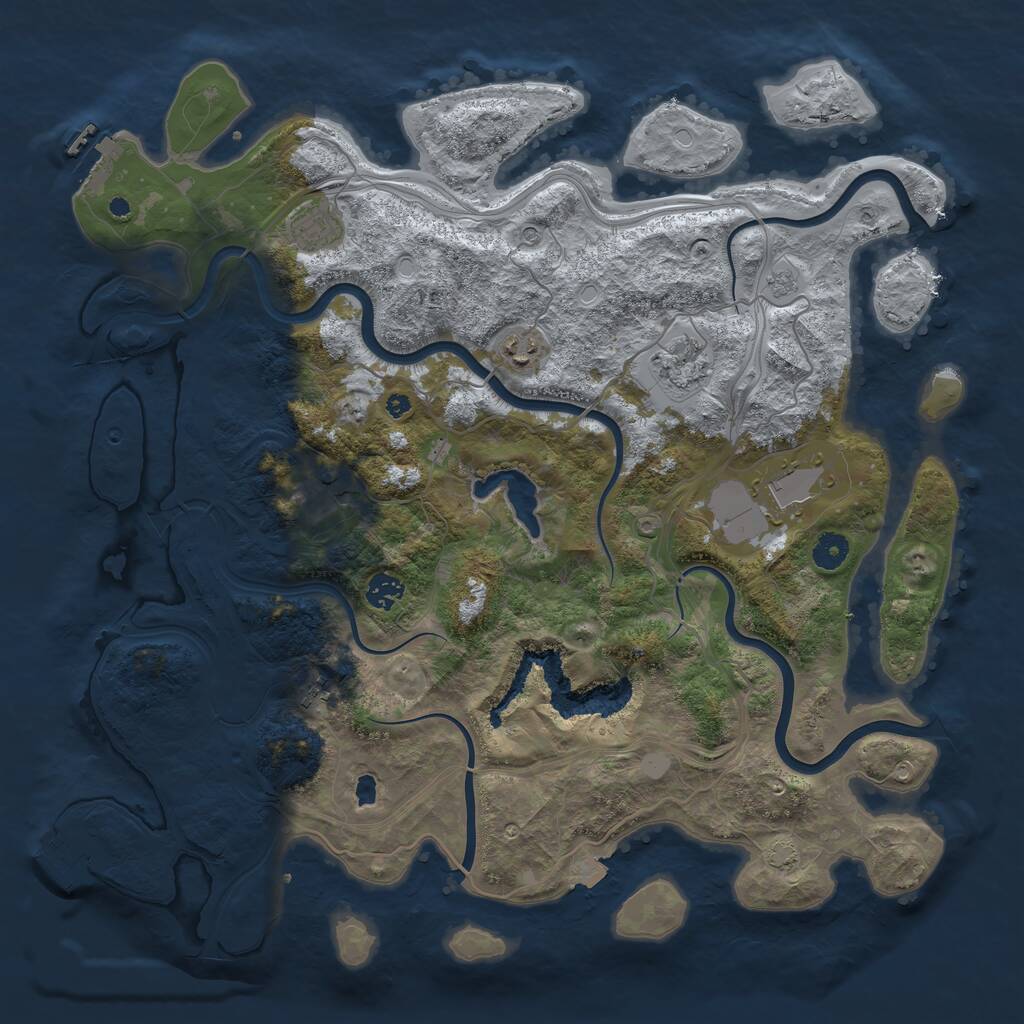 Rust Map: Procedural Map, Size: 4250, Seed: 2059903332, 13 Monuments