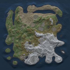 Thumbnail Rust Map: Procedural Map, Size: 3600, Seed: 40918292, 17 Monuments