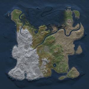 Thumbnail Rust Map: Procedural Map, Size: 3650, Seed: 202402011, 13 Monuments
