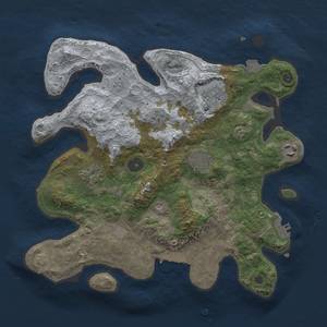 Thumbnail Rust Map: Procedural Map, Size: 3300, Seed: 1258169992, 13 Monuments