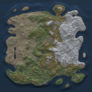 Thumbnail Rust Map: Procedural Map, Size: 4250, Seed: 260727233, 19 Monuments