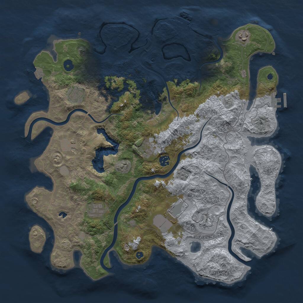 Rust Map: Procedural Map, Size: 4200, Seed: 601392859, 15 Monuments
