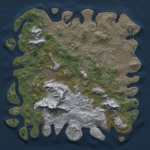 Thumbnail Rust Map: Procedural Map, Size: 5000, Seed: 90119315, 18 Monuments