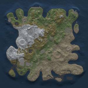 Thumbnail Rust Map: Procedural Map, Size: 3500, Seed: 543515, 15 Monuments