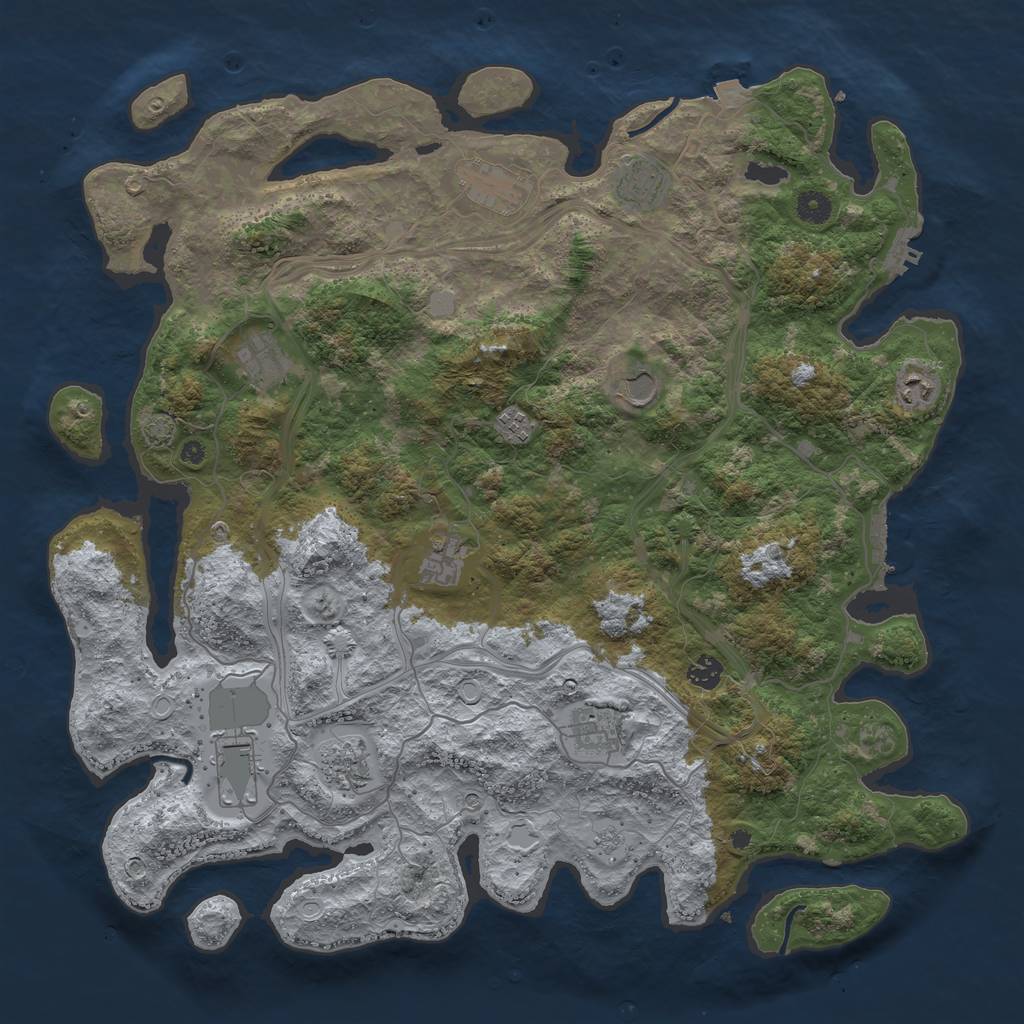 Rust Map: Procedural Map, Size: 4500, Seed: 2022024, 19 Monuments