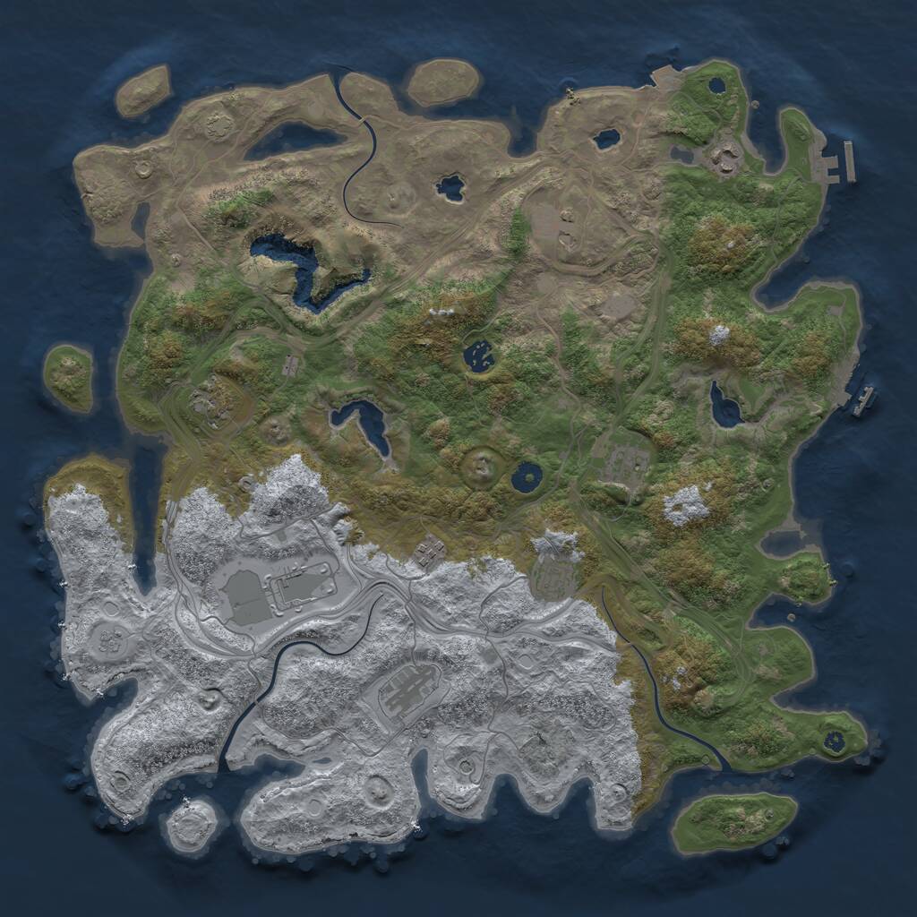 Rust Map: Procedural Map, Size: 4500, Seed: 2022024, 15 Monuments