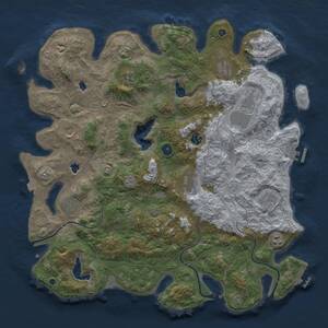 Thumbnail Rust Map: Procedural Map, Size: 4500, Seed: 321019235, 16 Monuments