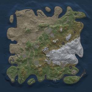 Thumbnail Rust Map: Procedural Map, Size: 4050, Seed: 1352913598, 19 Monuments