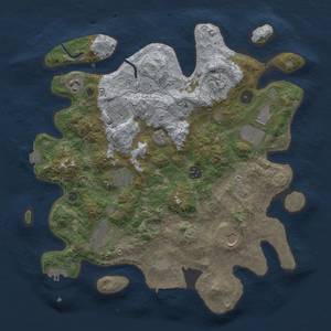 Thumbnail Rust Map: Procedural Map, Size: 3750, Seed: 220241, 17 Monuments