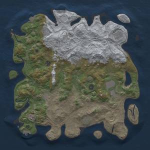 Thumbnail Rust Map: Procedural Map, Size: 4250, Seed: 45261, 19 Monuments