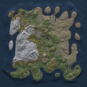 Thumbnail Rust Map: Procedural Map, Size: 3700, Seed: 198733649, 18 Monuments
